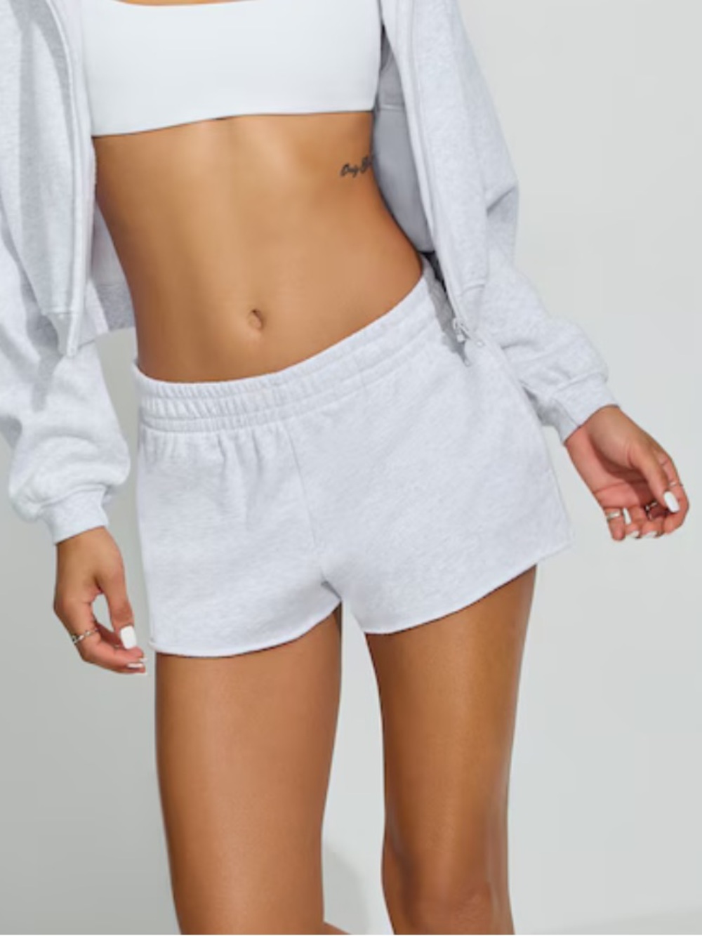 Garage Soft Terry Low Rise 90's Shorts Grey NWT Size XL